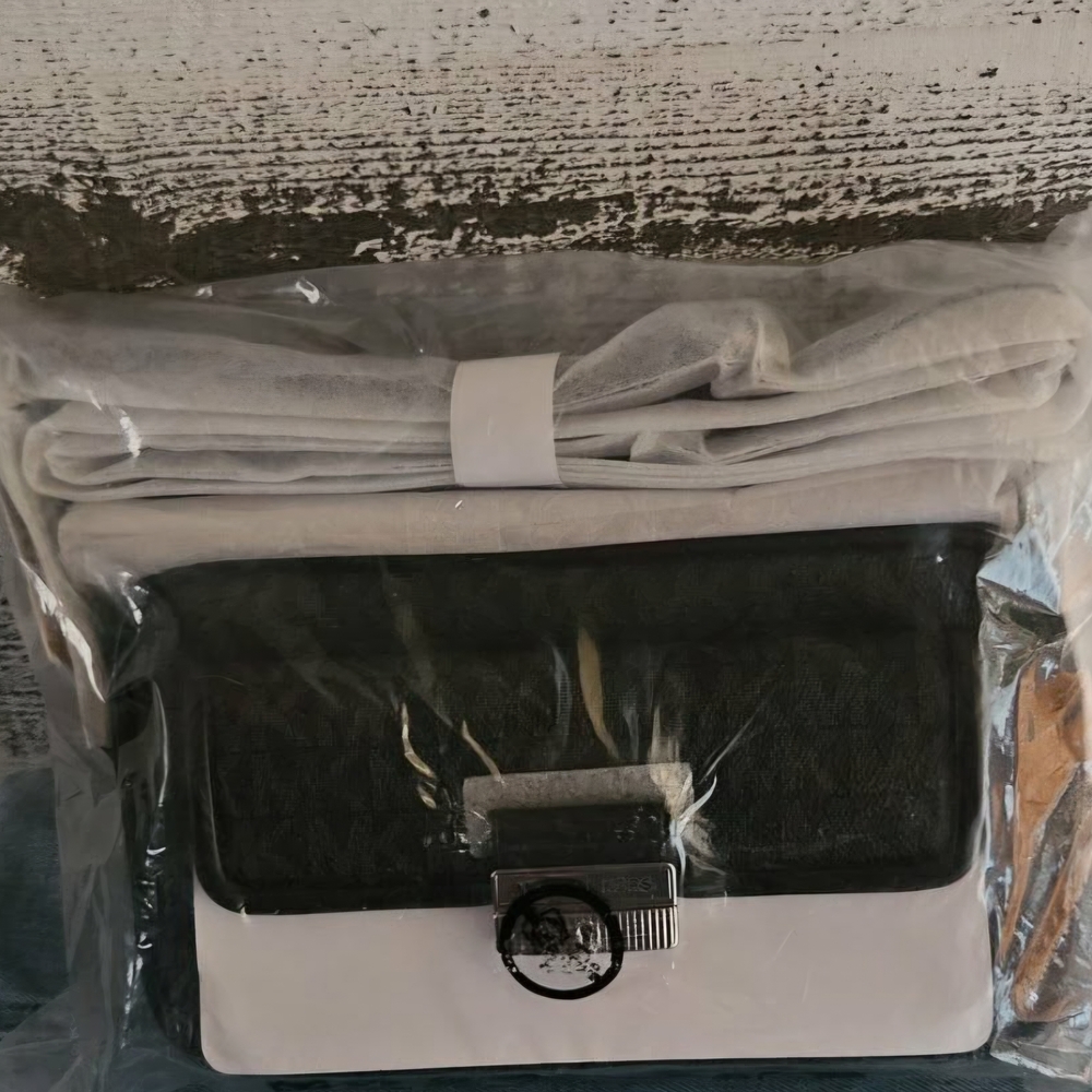 Michael Kors Black and White Crossbody Bag